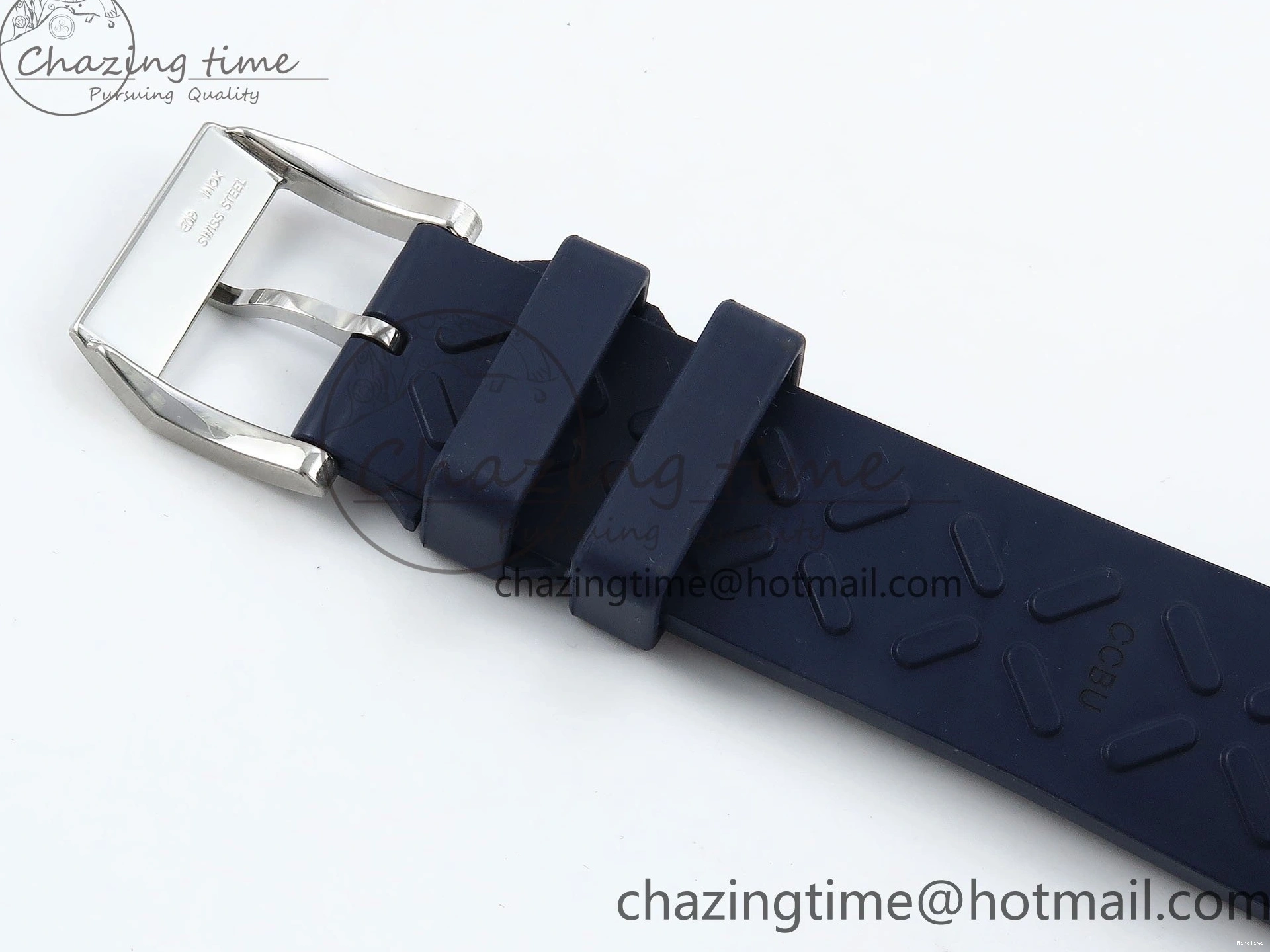 MIROTIME 0412 Casual Portuguese Chrono IW3716 Z+F 1:1 Best Edition White Dial on Blue Rubber Strap A 7016